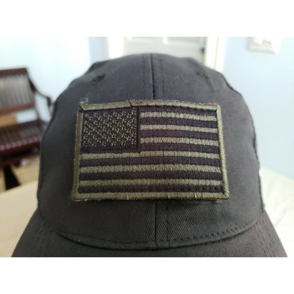 Point Blank Removable Patch Hat American Flag Black Strapback - Picture 2 of 12